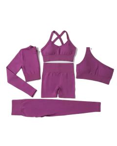  Long Sleeve Yoga Set Seamless